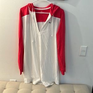 Vineyard Vines Women’s Hoodie Tee Cover Up. Size Large New With Tags